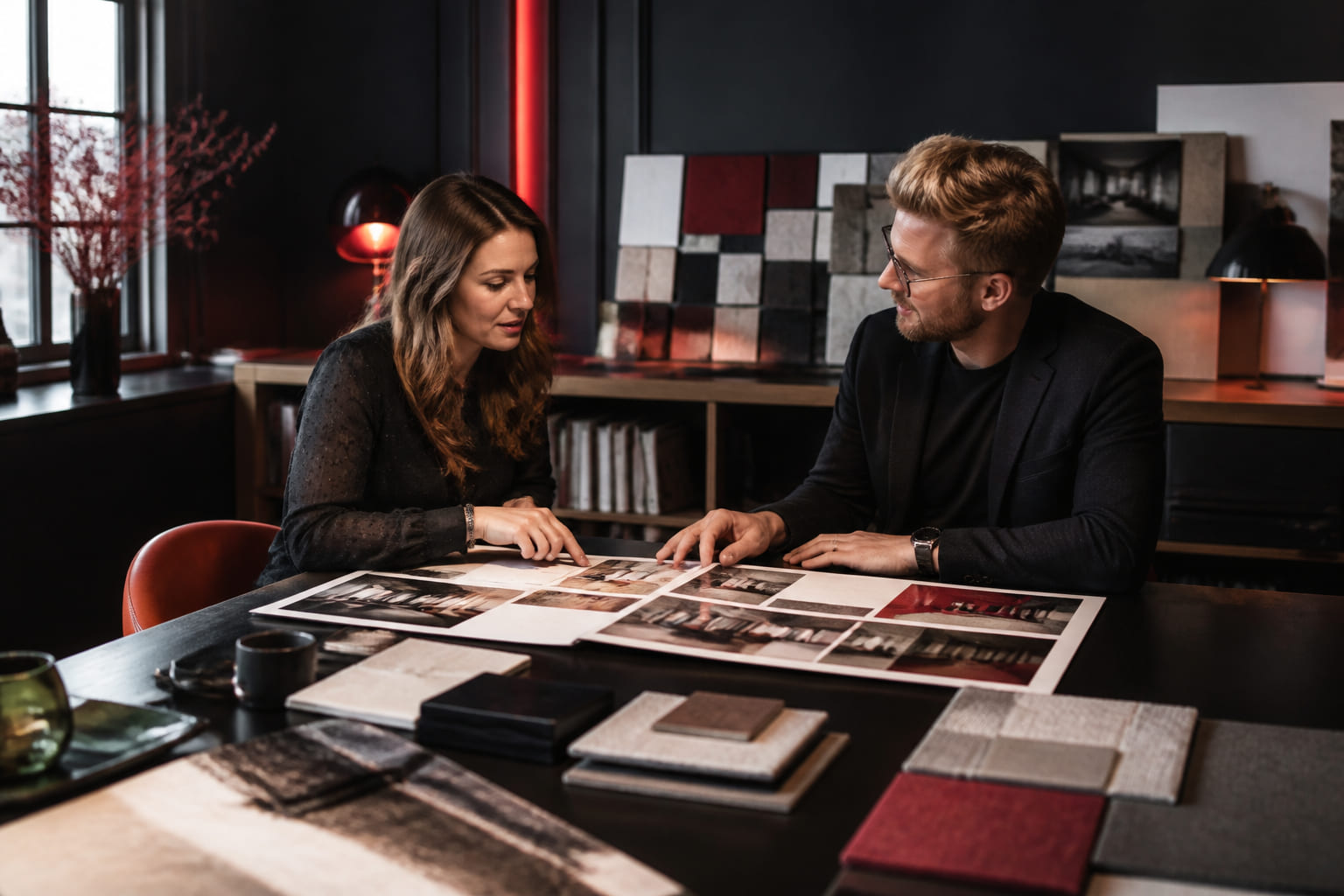 Interior design consultation between Noryx ApS designer and client