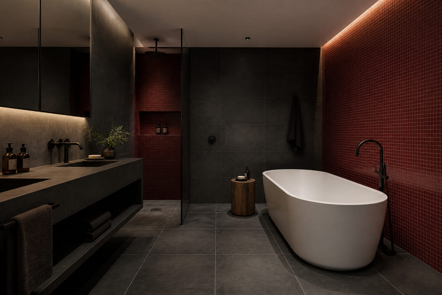 Spa-like bathroom interior design