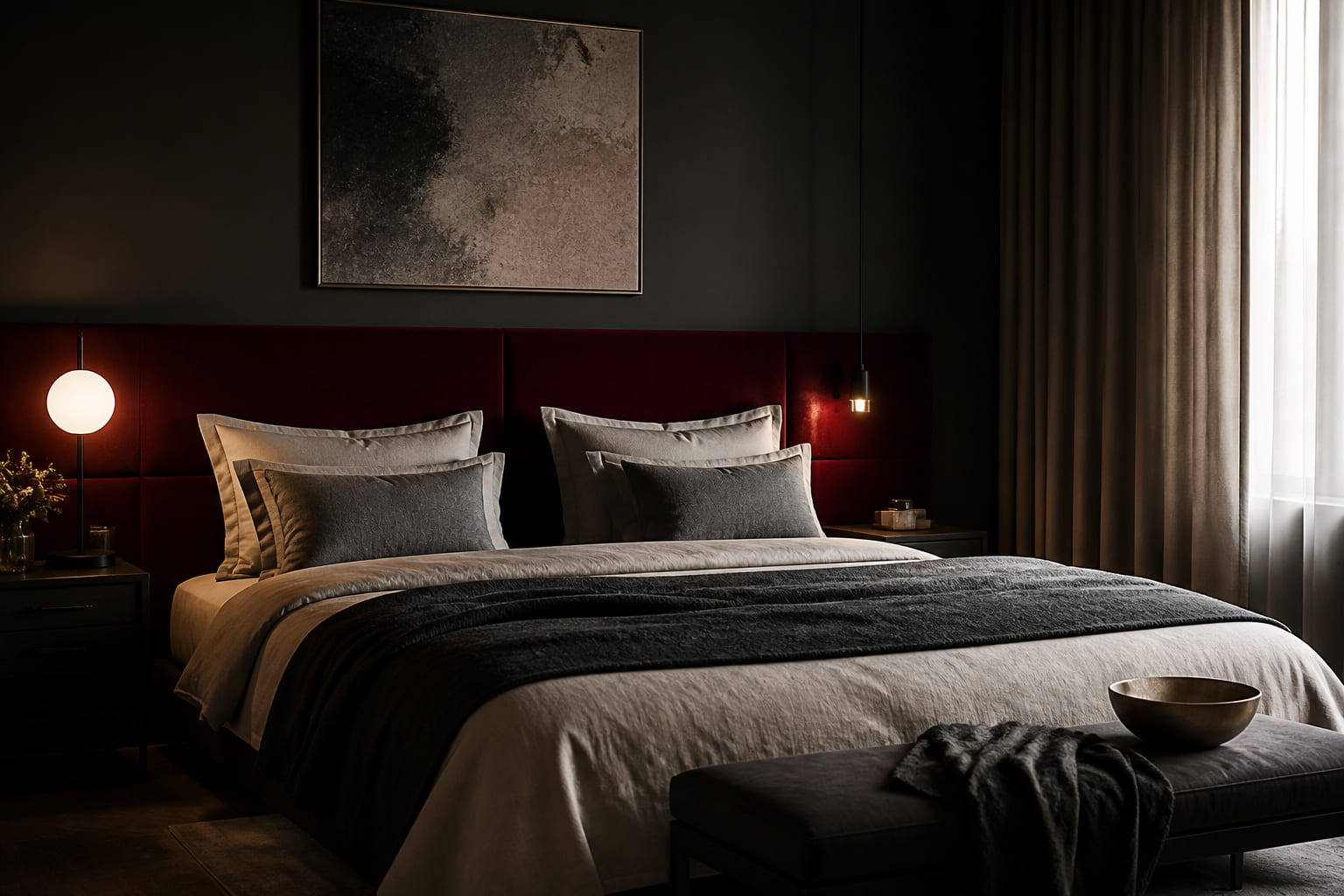 Elegant bedroom interior design